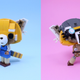 Concept models from Iain Heath’s Aggretsuko LEGO playset.
